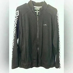 Lauren Ralph Lauren Active Jacket Womens 1XL Full Zip Emboidered Western Black